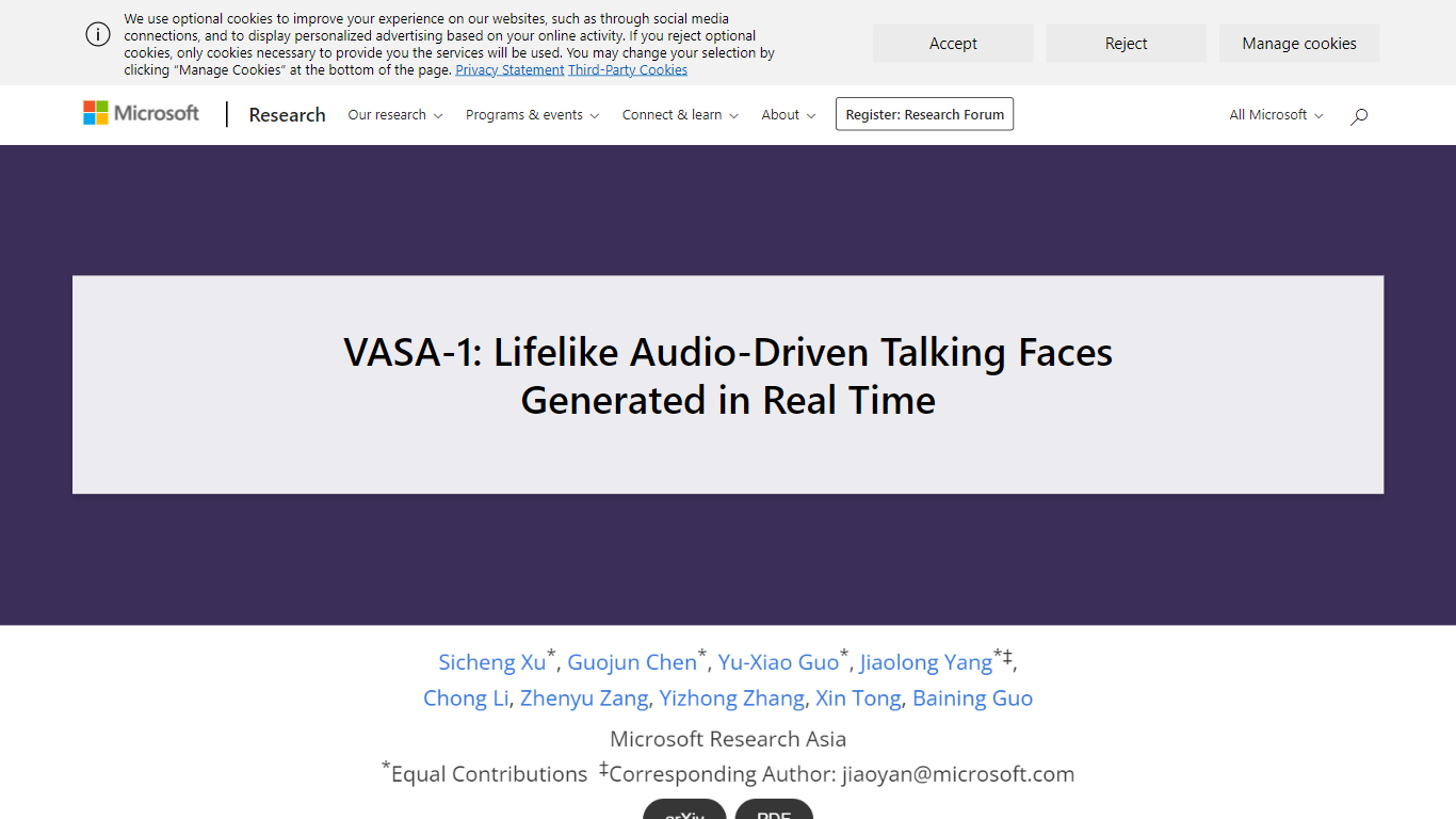 VASA-1 - Microsoft Research
