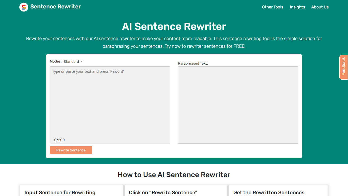 AI Sentence Rewriter