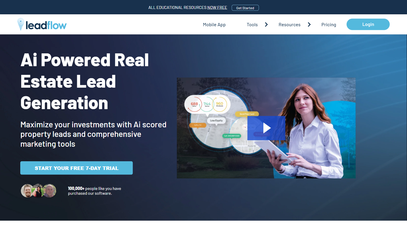 Leverage AI to instantly discover the best real estate deals in any market.

Leadflow’s real estate tech & Ai data is the definition of “work smarter, not...