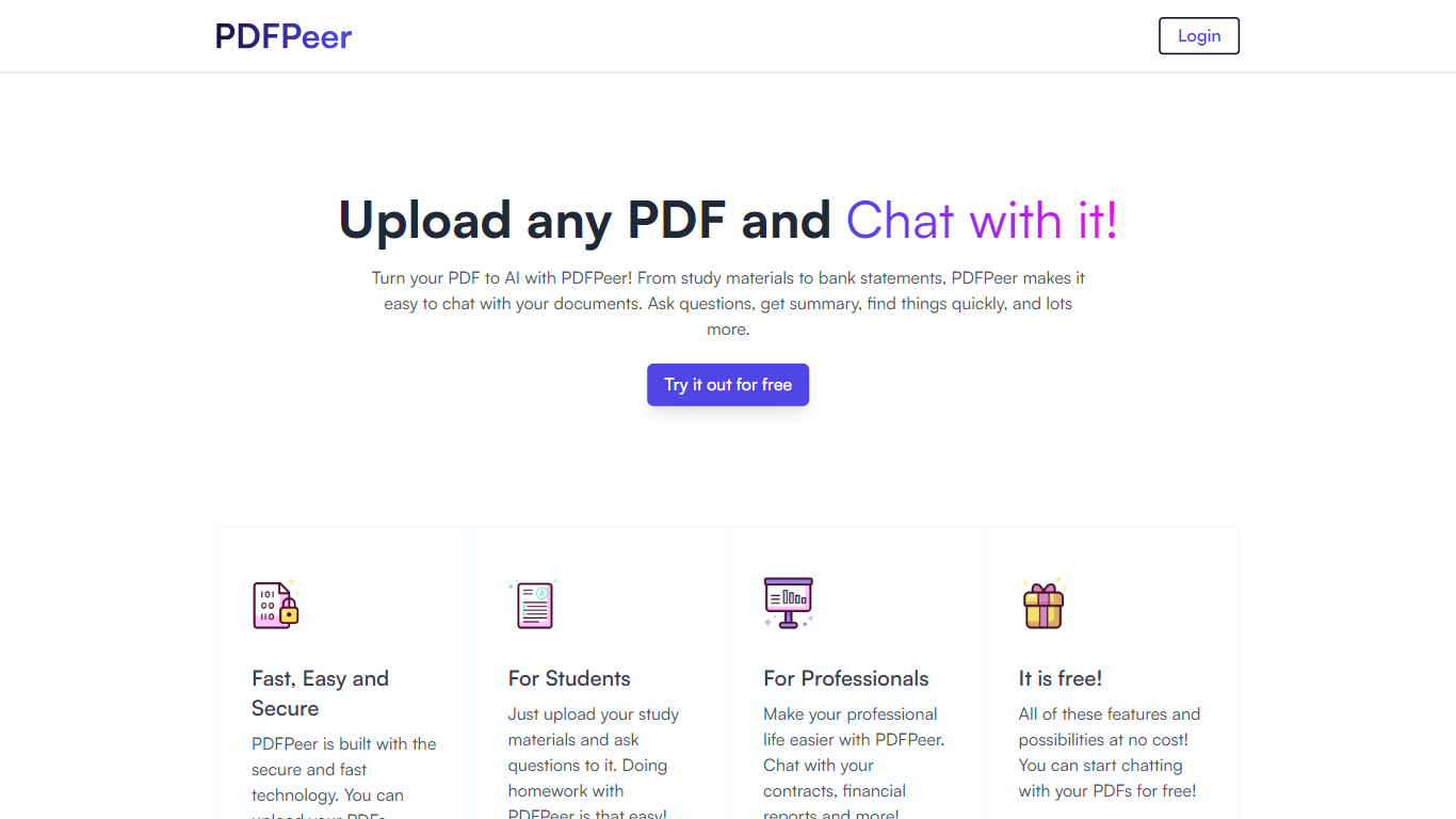 PDFPeer - AI Chat Generator}