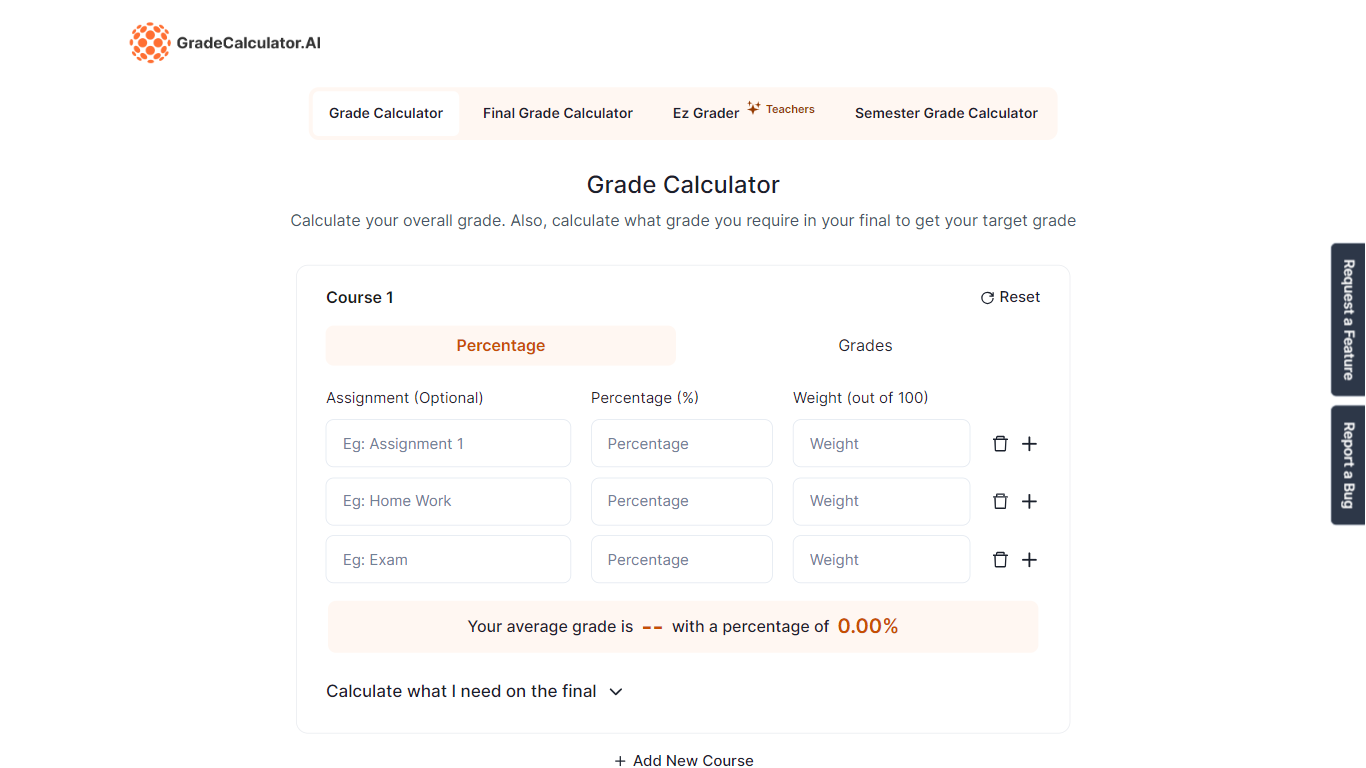 Grade Calculator AI