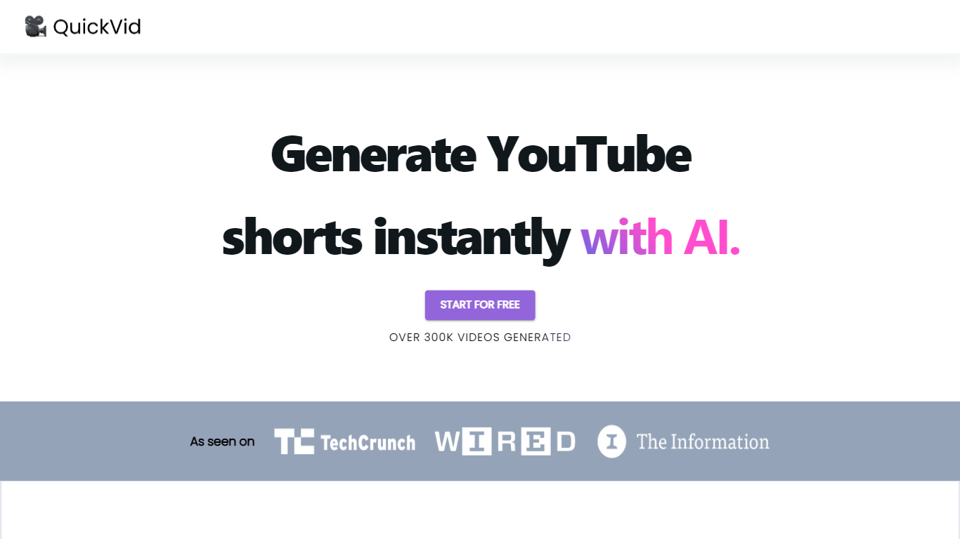 QuickVid - AI YouTube Shorts Generator}