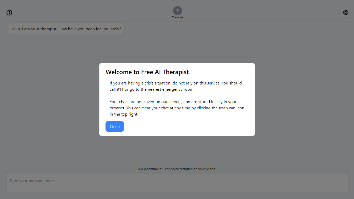 Free AI Therapist
