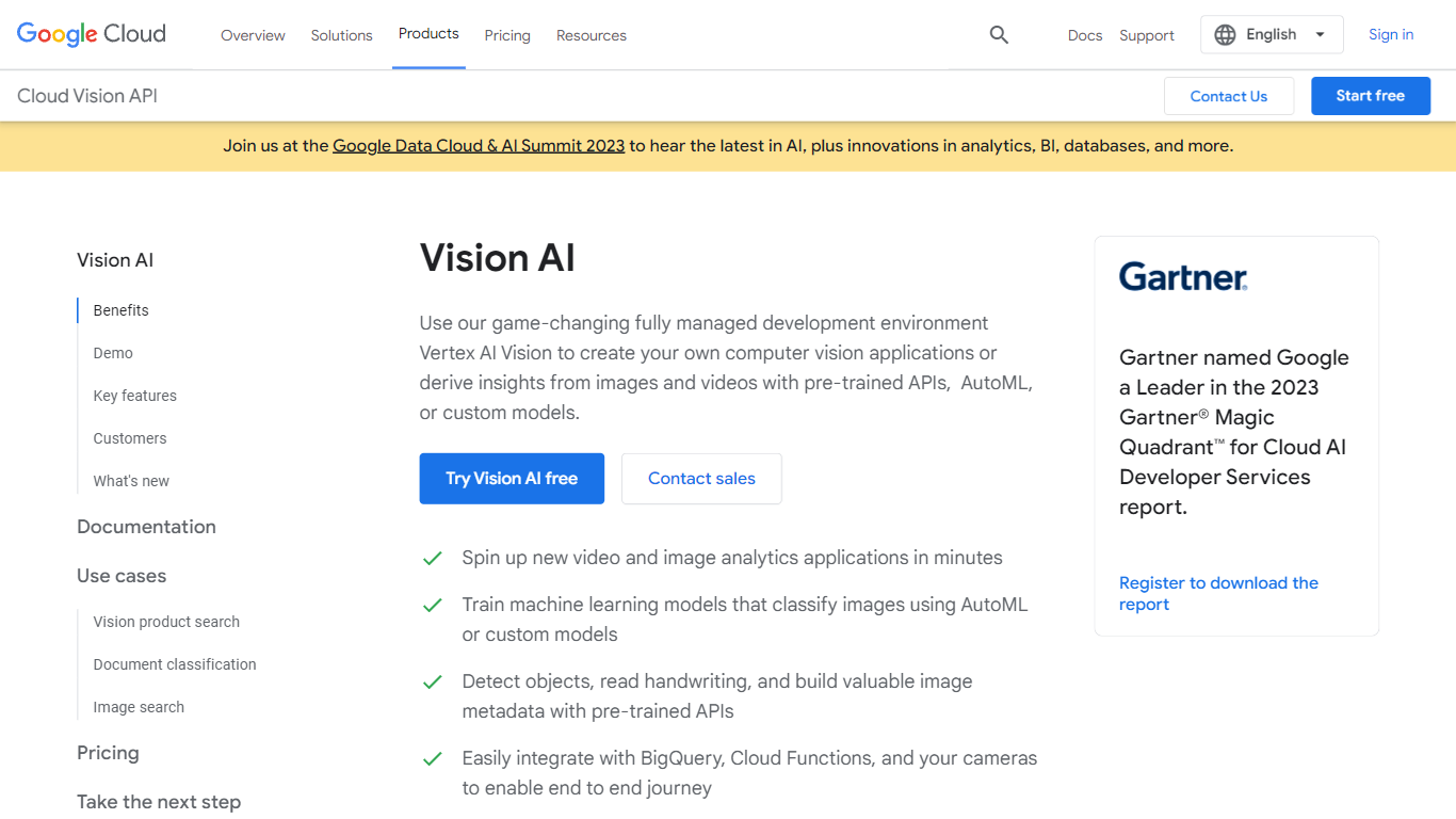 Vision AI By Google