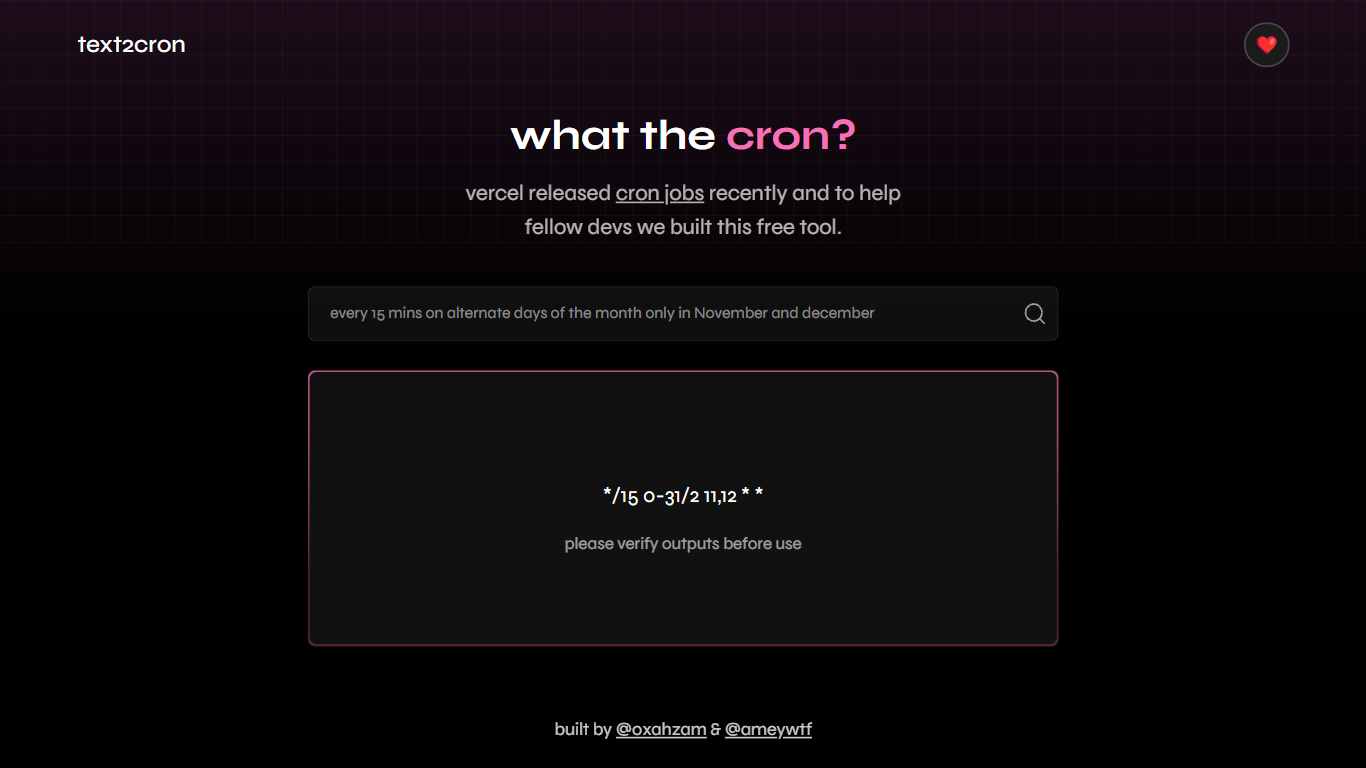 text2cron