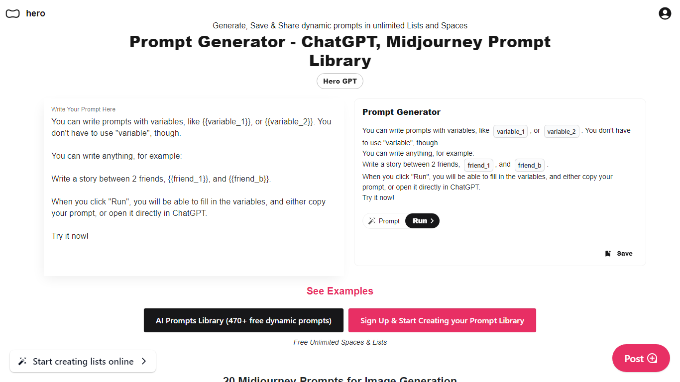 ChatGPT & Midjourney Prompt Generator By HeroGPT
