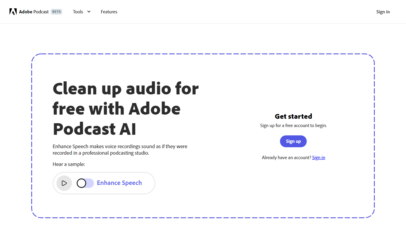Enhance Speech from Adobe