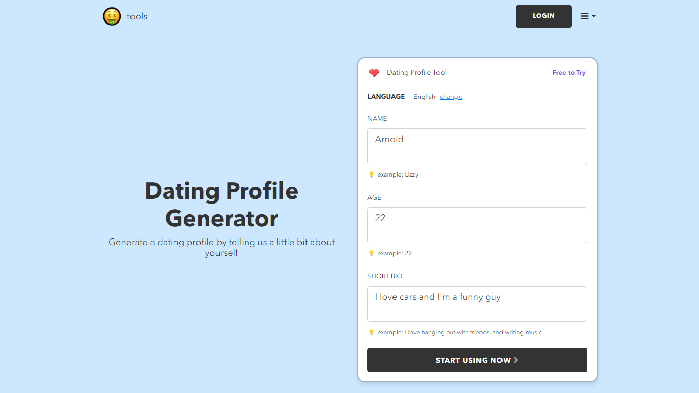 Dating Profile Generator | nichesss