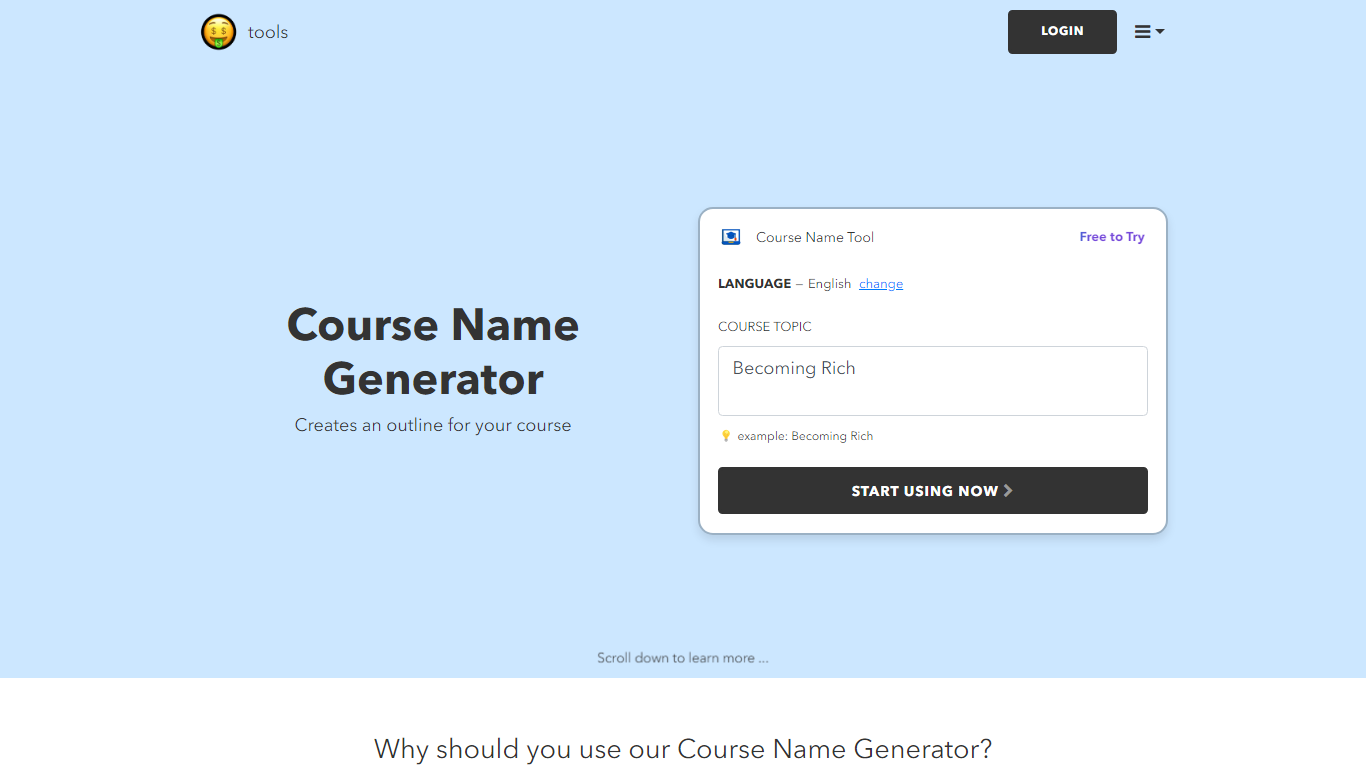 Course Name Generator | nichesss