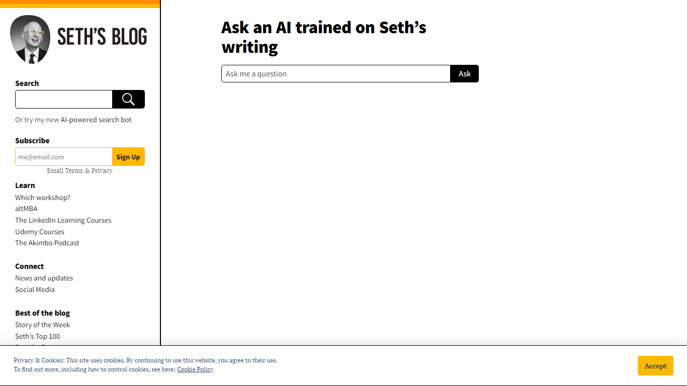 Seth's Blog AI