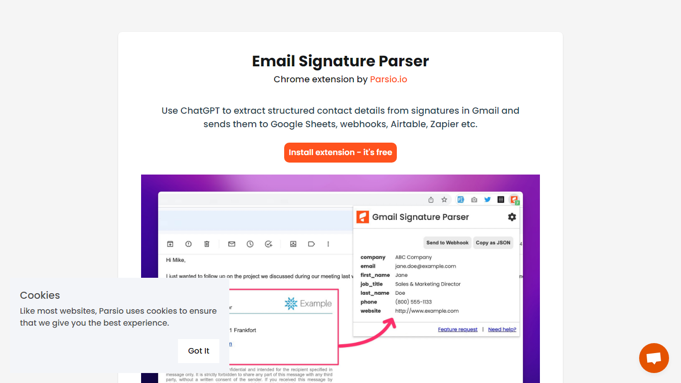 Email Signature Parser | Parsio