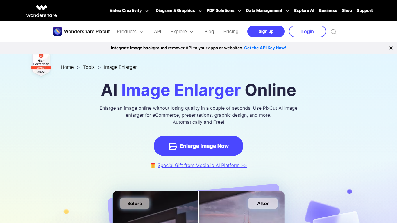 Image Enlarger on PixCut