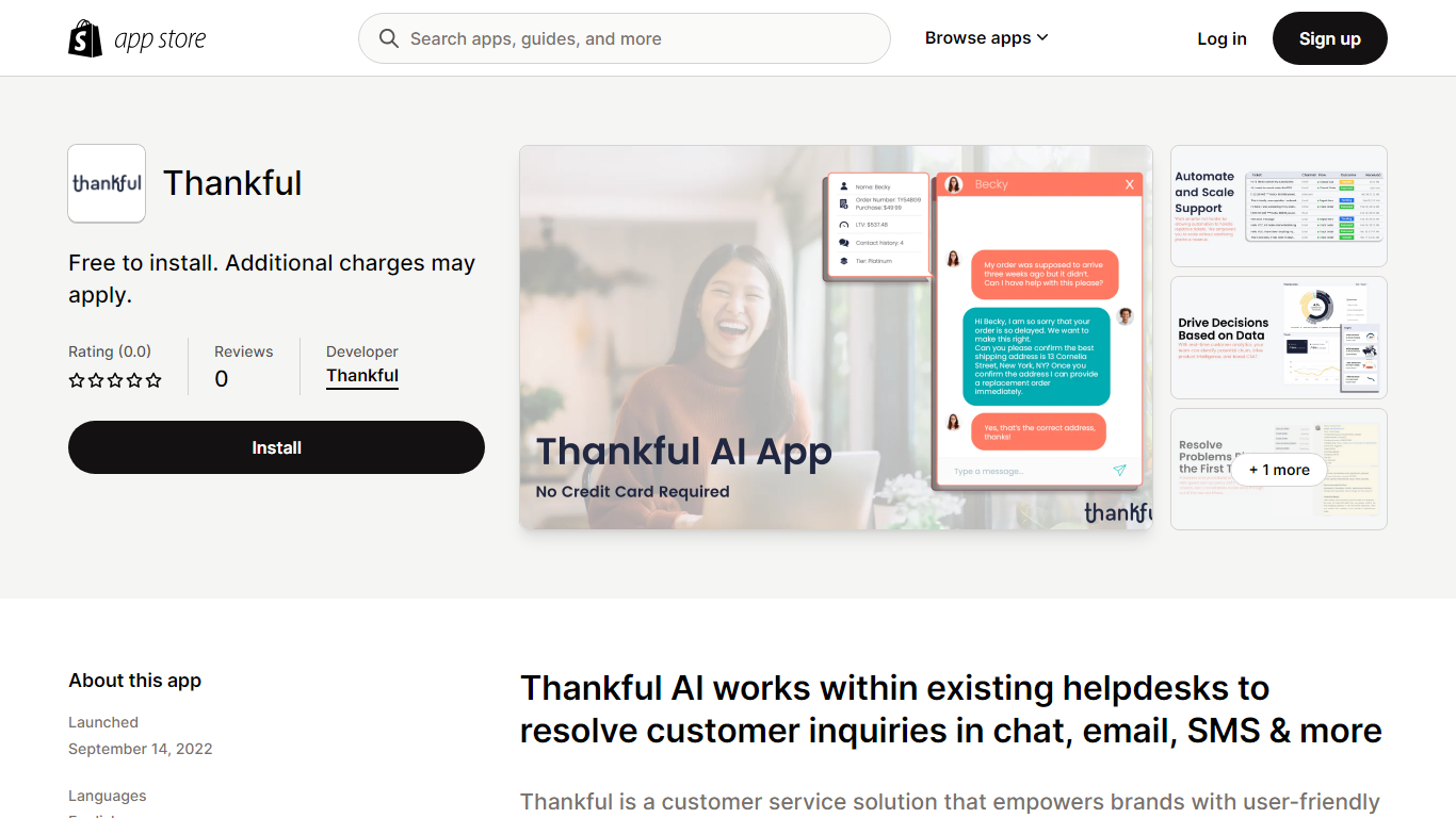 Thankful | Shopify App Store