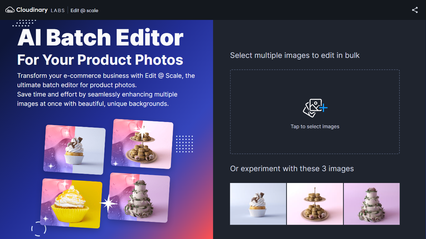AI Batch Editor | Cloudinary Labs