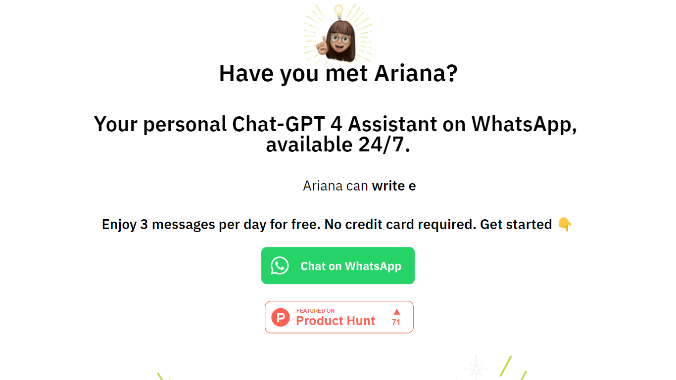 Ariana WhatsApp AI-Assistant  - Timworks