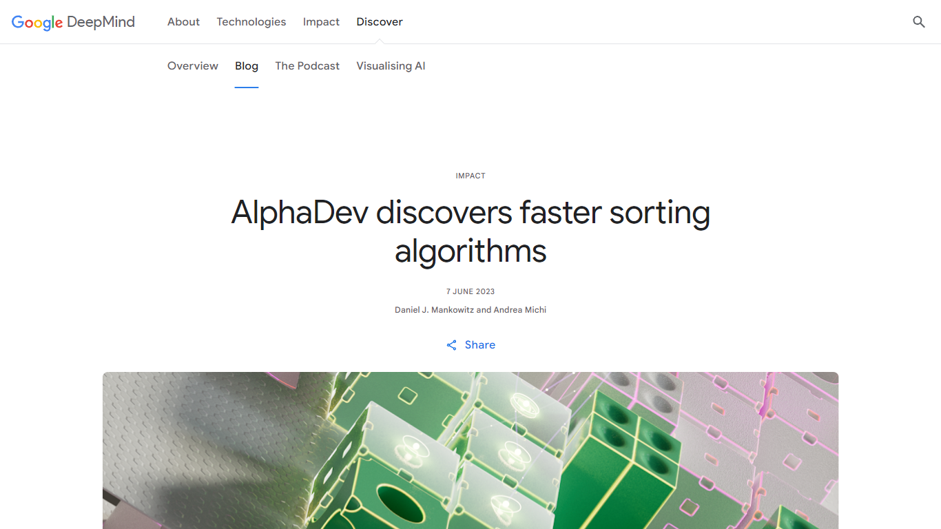 AlphaDev - Google DeepMind