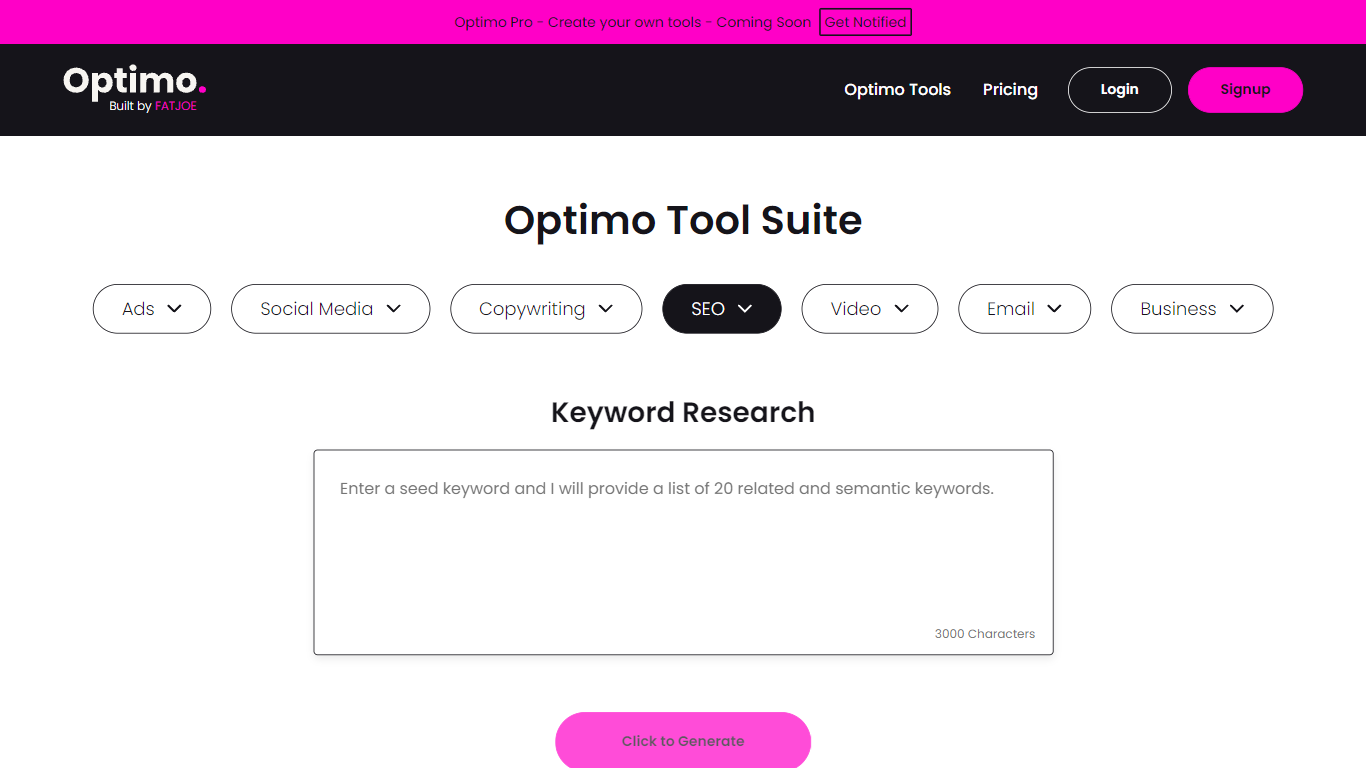 Keyword Research | Optimo