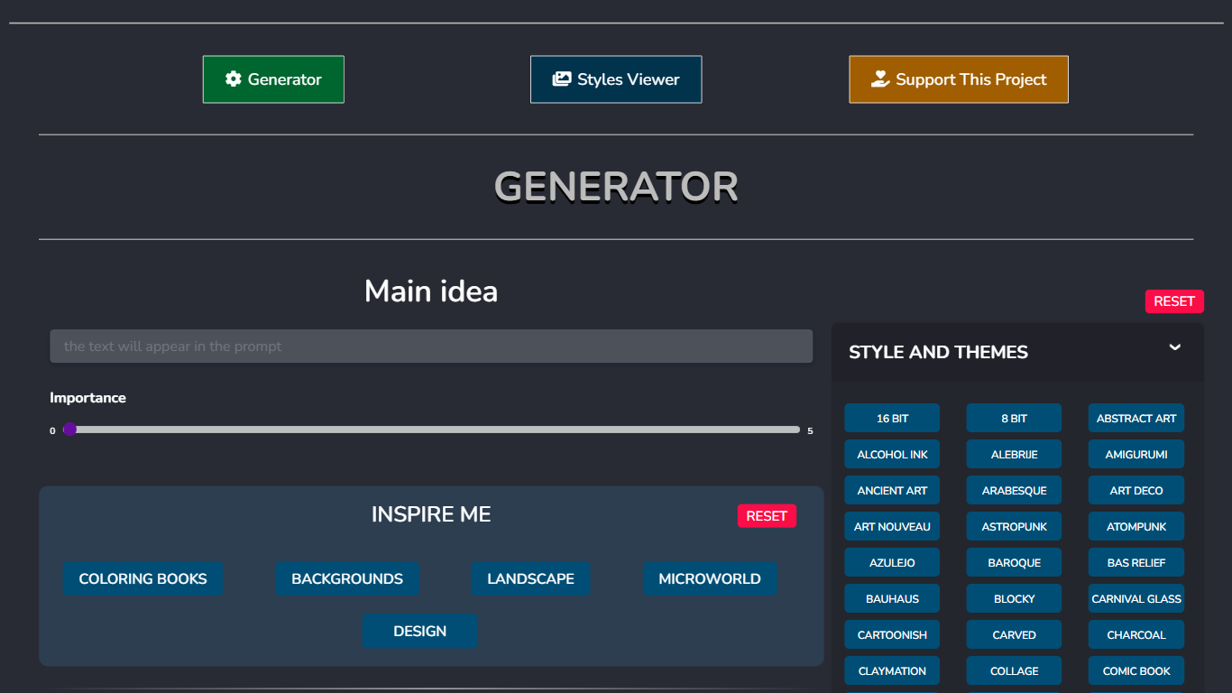 MidJourney Prompts Generator