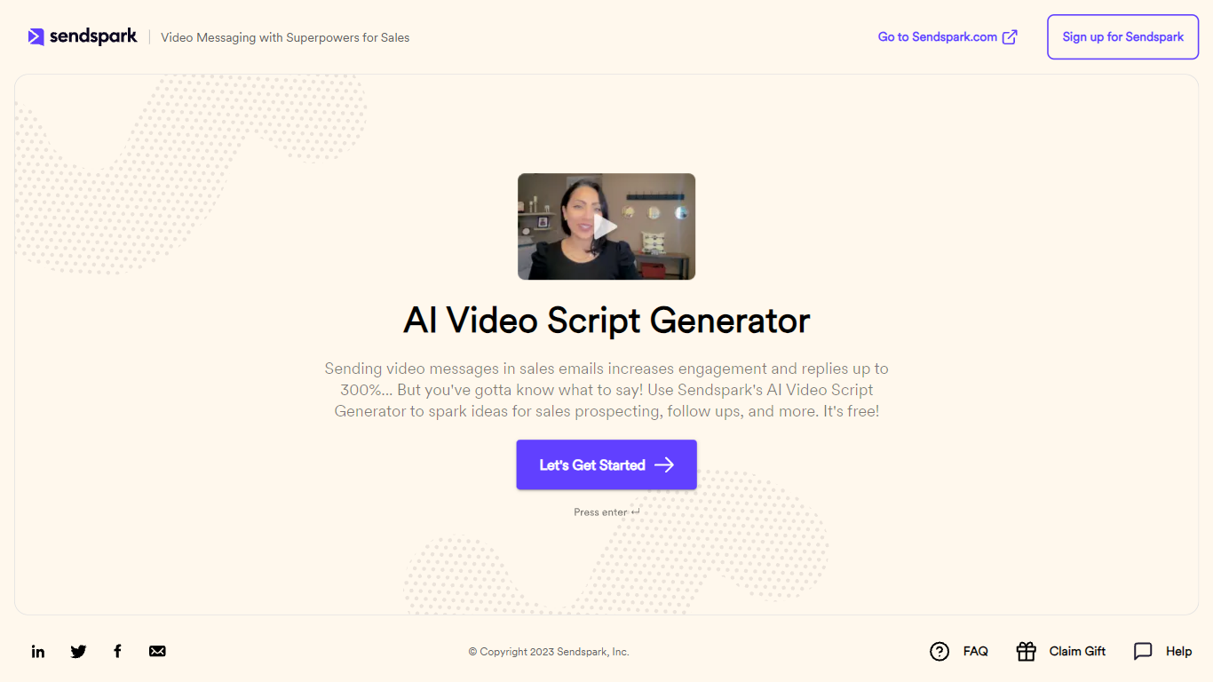 AI Generated Scripts | Sendspark