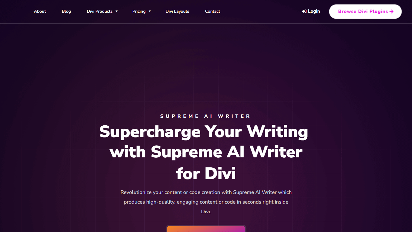 Supreme AI Writer for Divi â Divi Supreme
