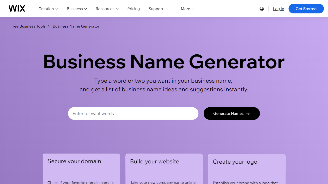Business Name Generator | Wix.com - AI Company Name Generator}