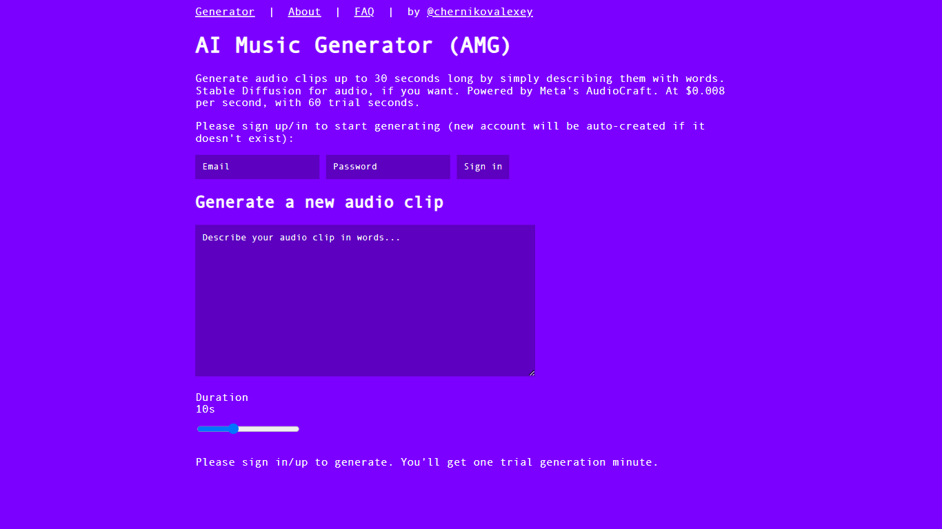 AI Music Generator (AMG)