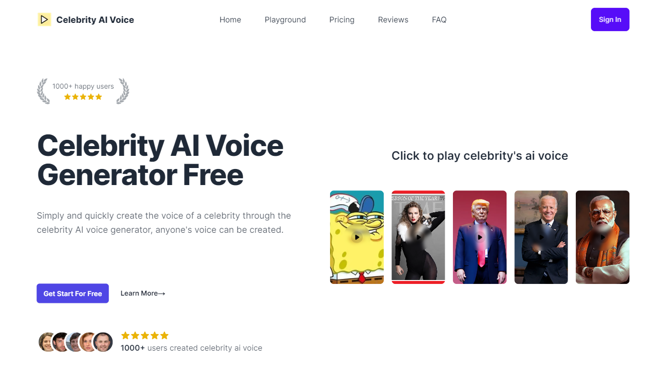 Celebrity AI Voice Generator Free