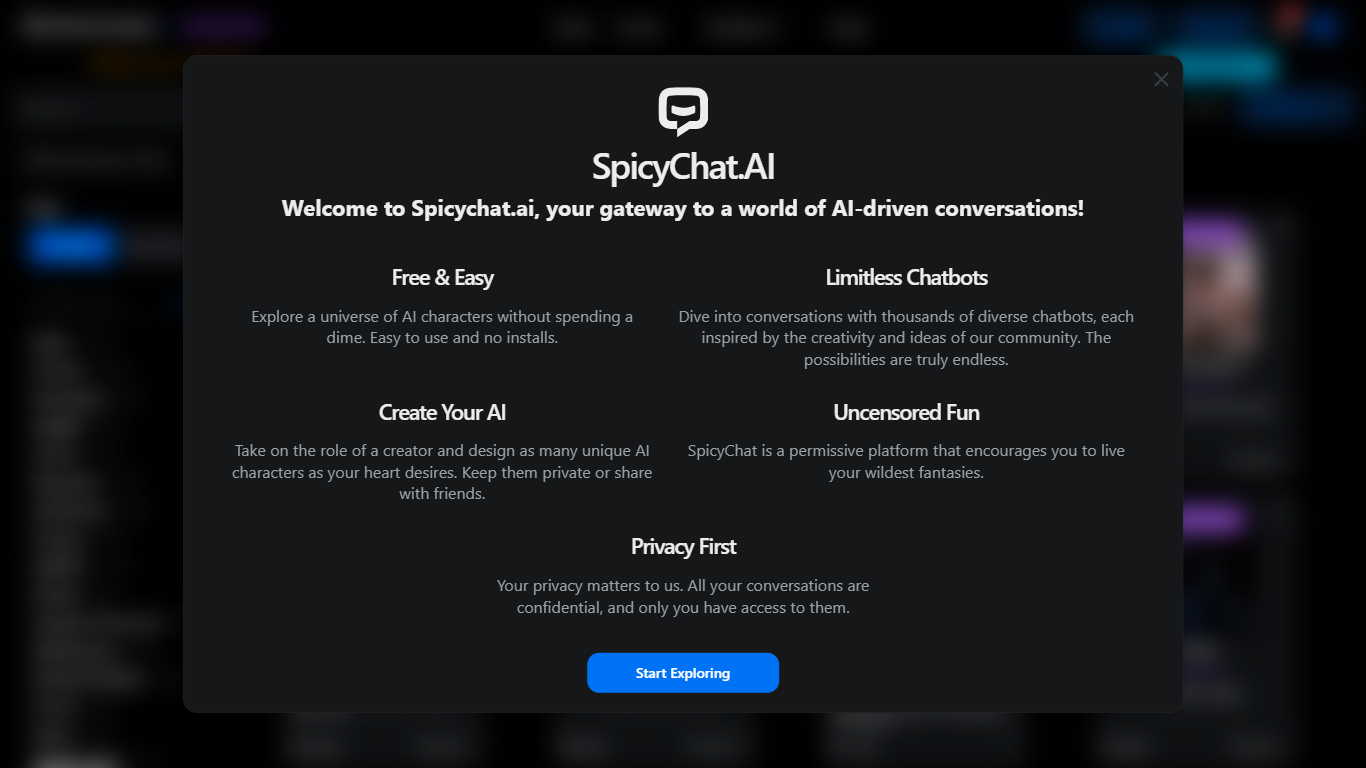 SpicyChat AI - Spicy Chat with AI Characters}