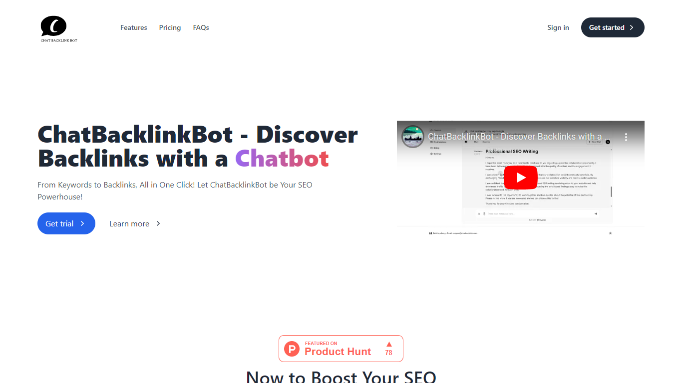 Chat backlink bot