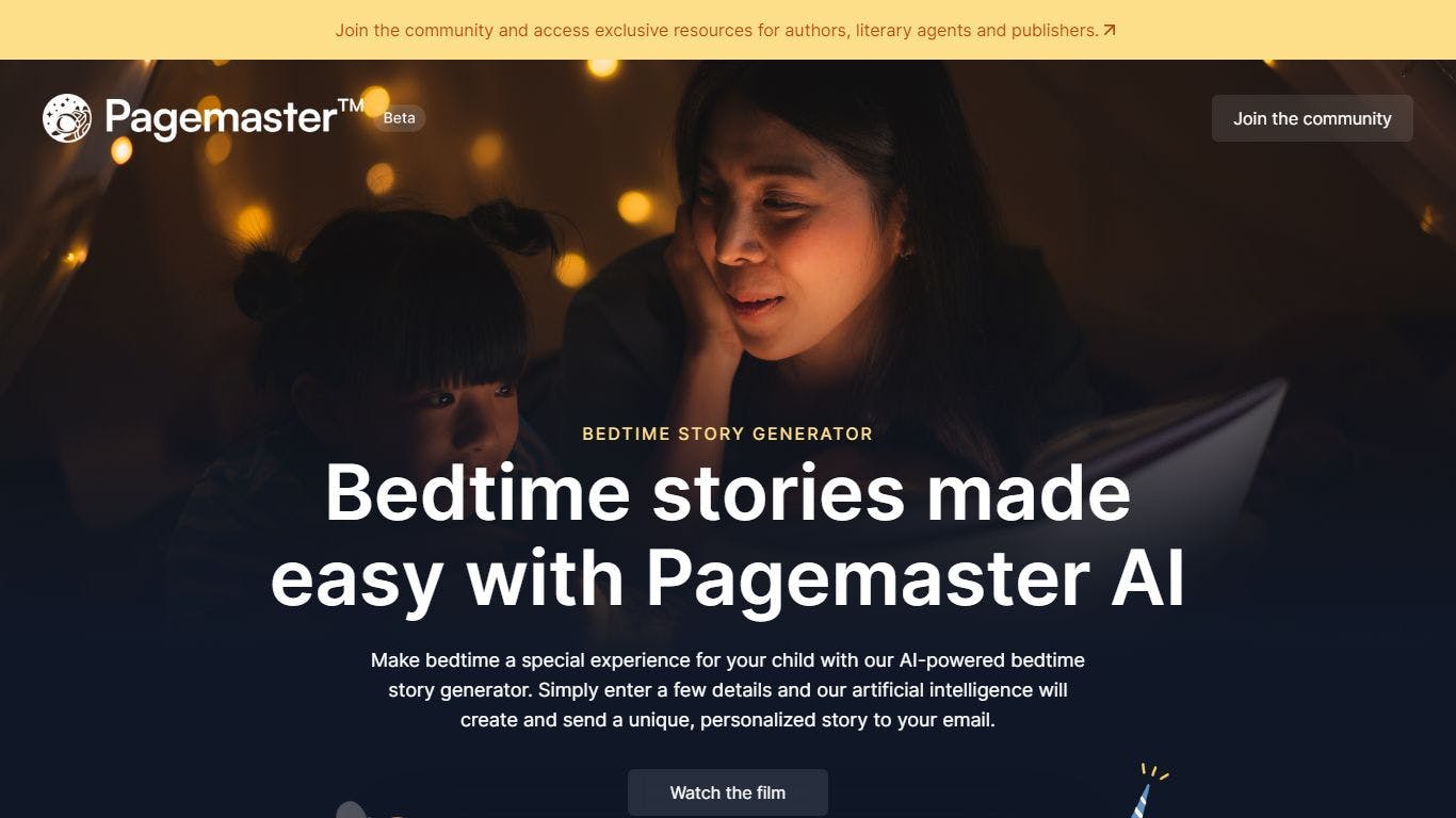 Pagemaster Bedtime Story Generator