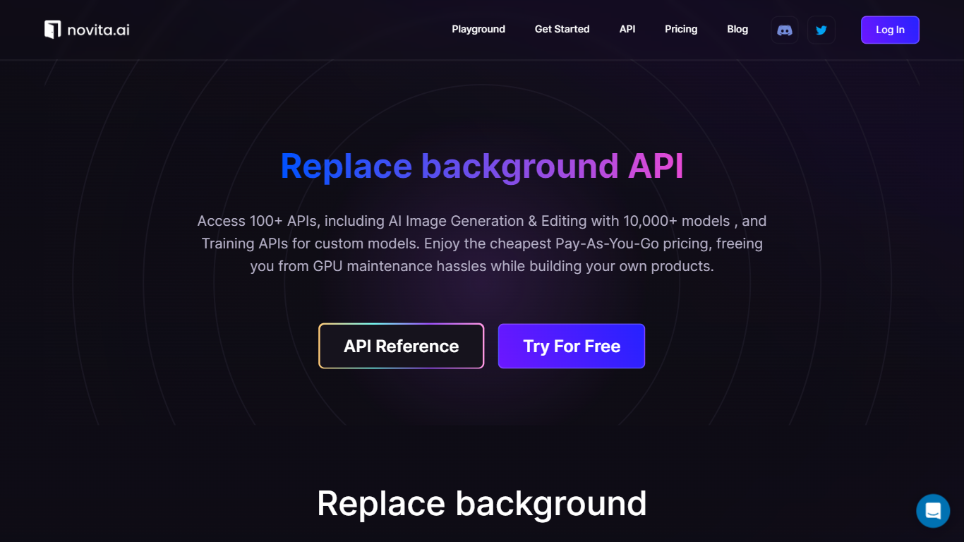 The Replace-background API of novita.ai
