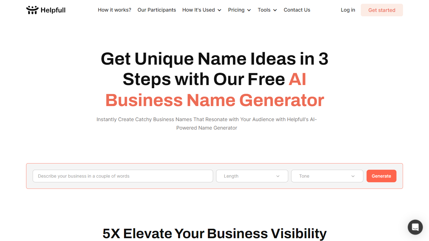 AI Business Name Generator By Helpfull