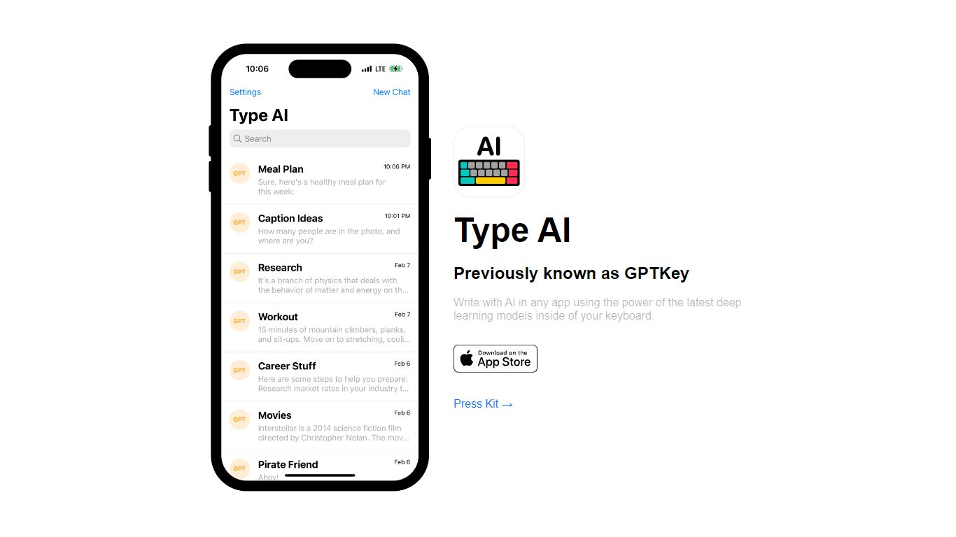 Type AI - The AI Keyboard