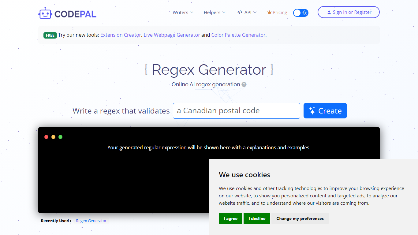 Regex Generator By CodePal