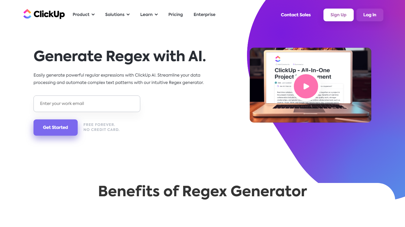 Regex Generator By ClickUp