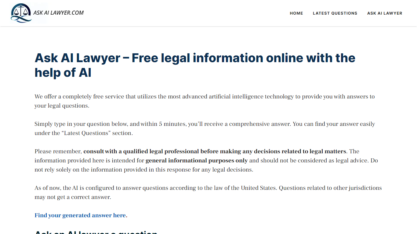 Ask an AI Lawyer