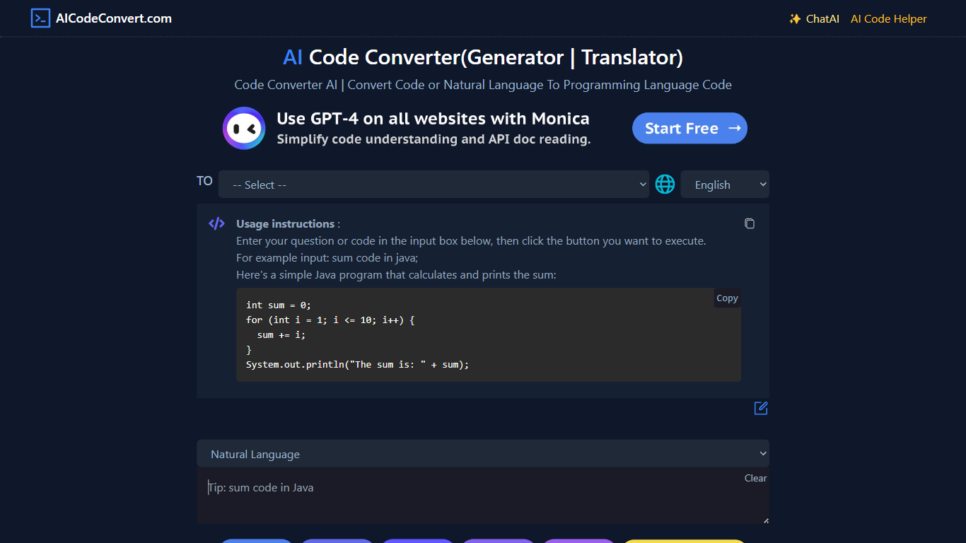 AI Code Convert