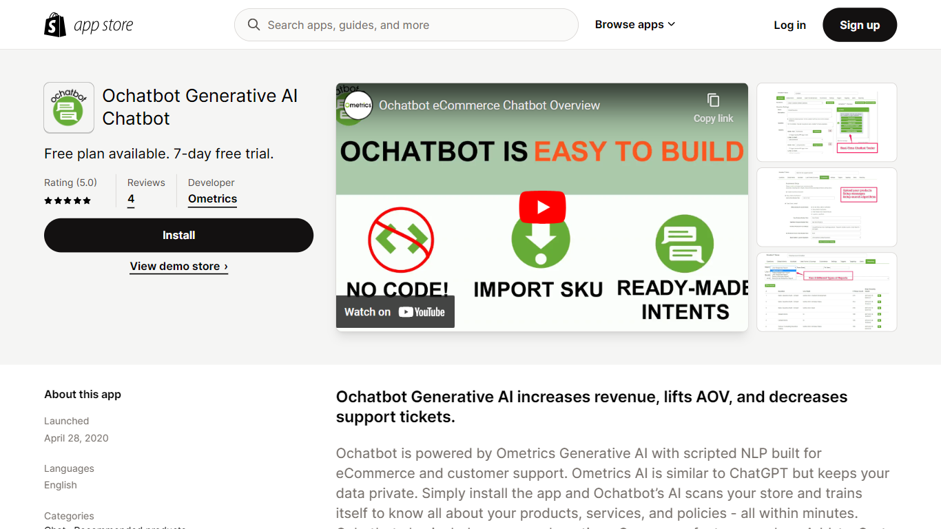 Ochatbot | Shopify App