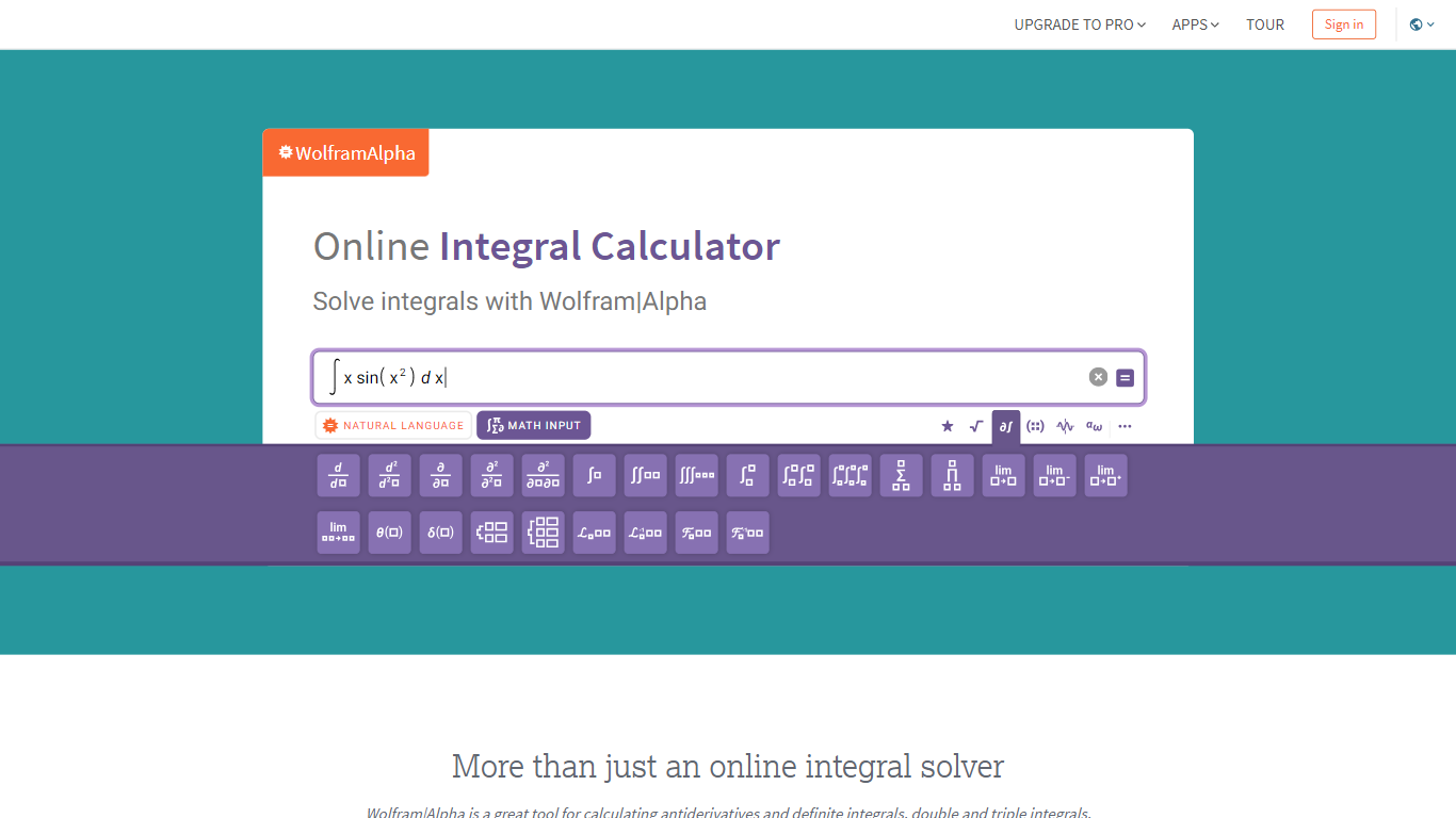 Integral Calculator - Wolfram|Alpha