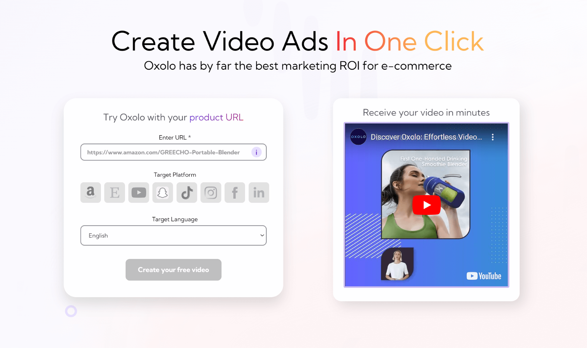 Oxolo AI: One-Click Product Marketing Video Creator