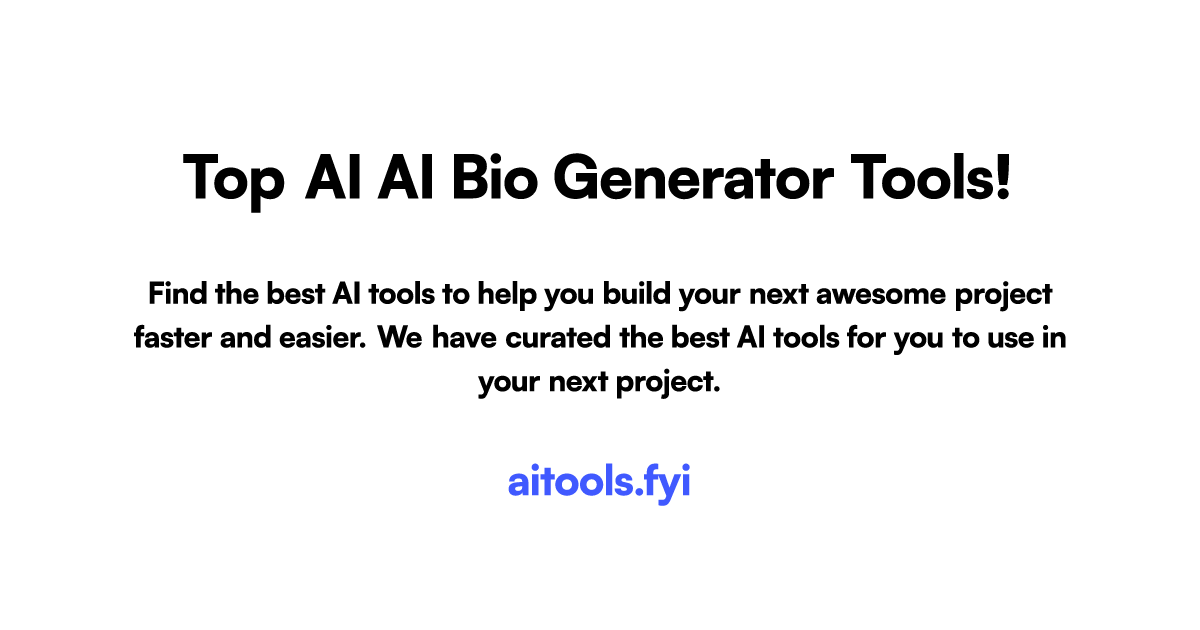 Top 12 AI Bio Generator tools in 2026