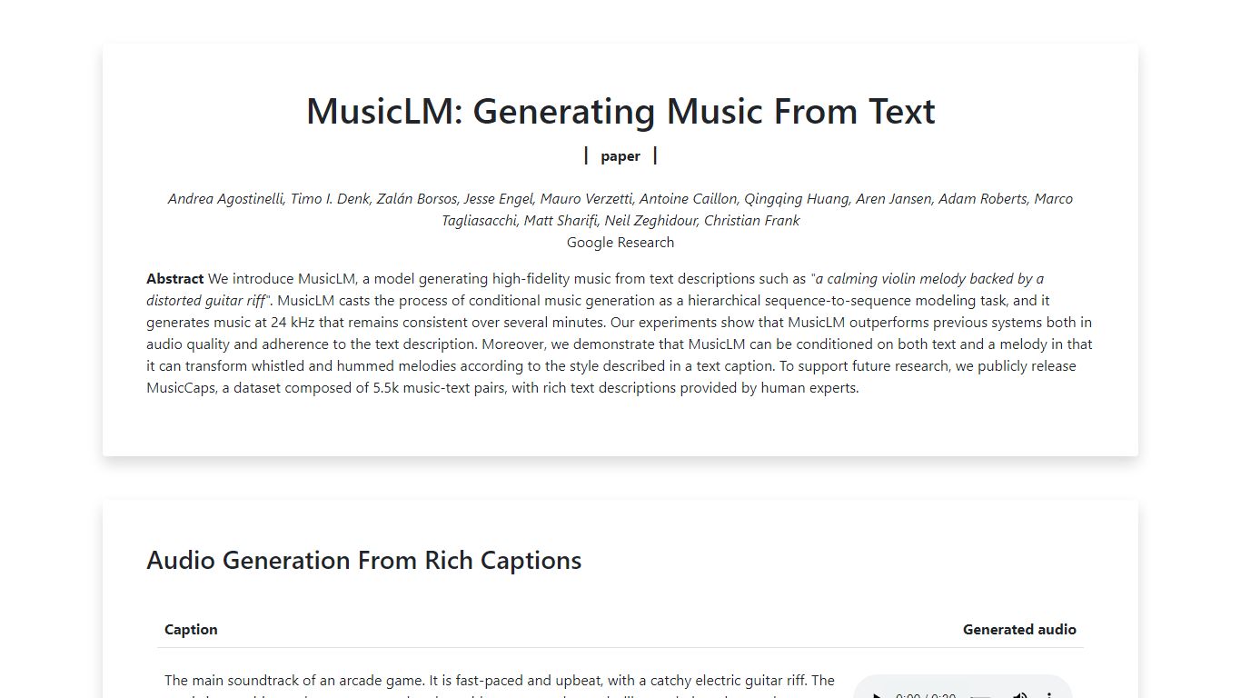 MusicLM Pricing, Reviews, Alternatives - aitools.fyi